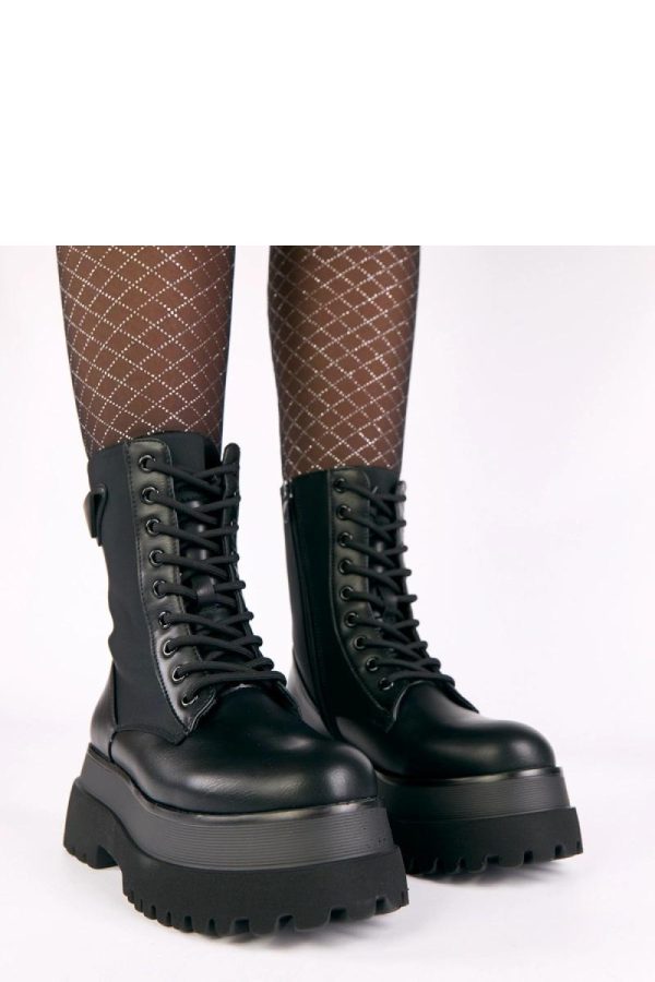 Black Platform Boots...Fabric, Footbed, Upper Height and Platform Height
