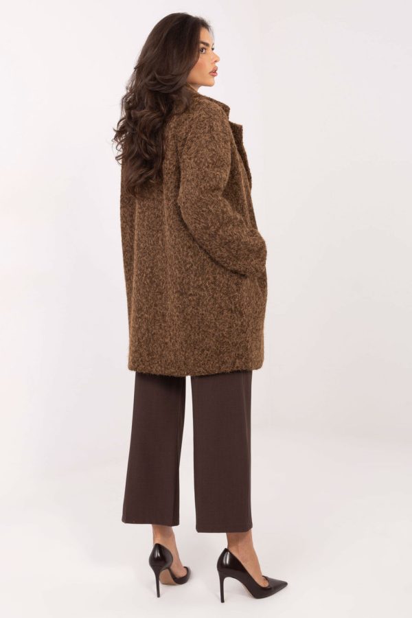 Brown Coat in Women`s Coats, Jackets with Polyester