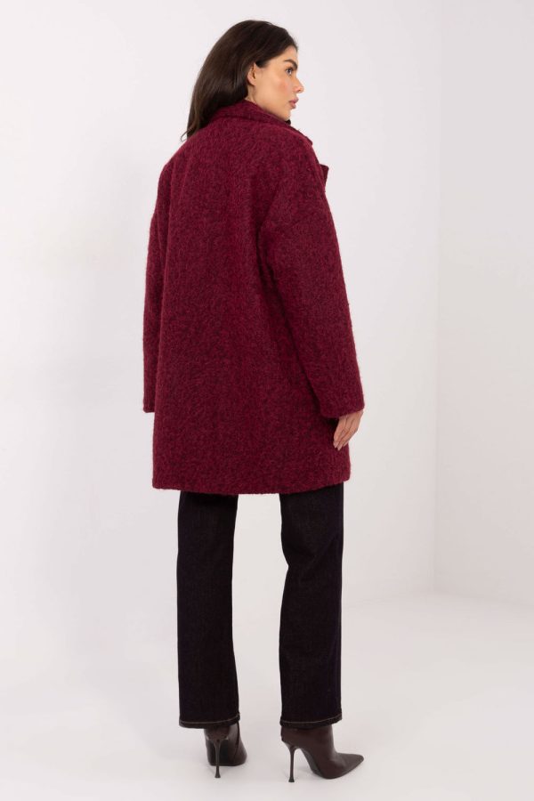 Red Coat in Women`s Coats, Jackets with Polyester