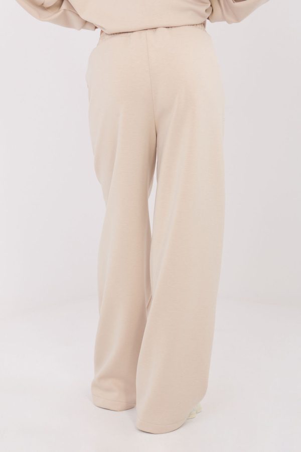 Beige Tracksuit Trousers in Pants, Trousers, Shorts with Spandex, Polyester and Viscose