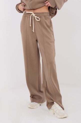 Beige Tracksuit Trousers in Pants, Trousers, Shorts with Spandex, Polyester and Viscose