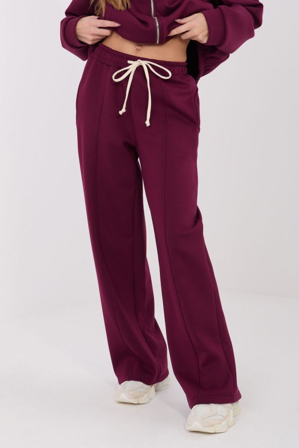 Red Tracksuit Trousers in Pants, Trousers, Shorts with Spandex, Polyester and Viscose