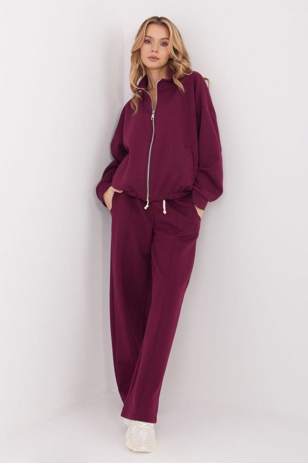 Red Tracksuit Trousers in Pants, Trousers, Shorts with Spandex, Polyester and Viscose