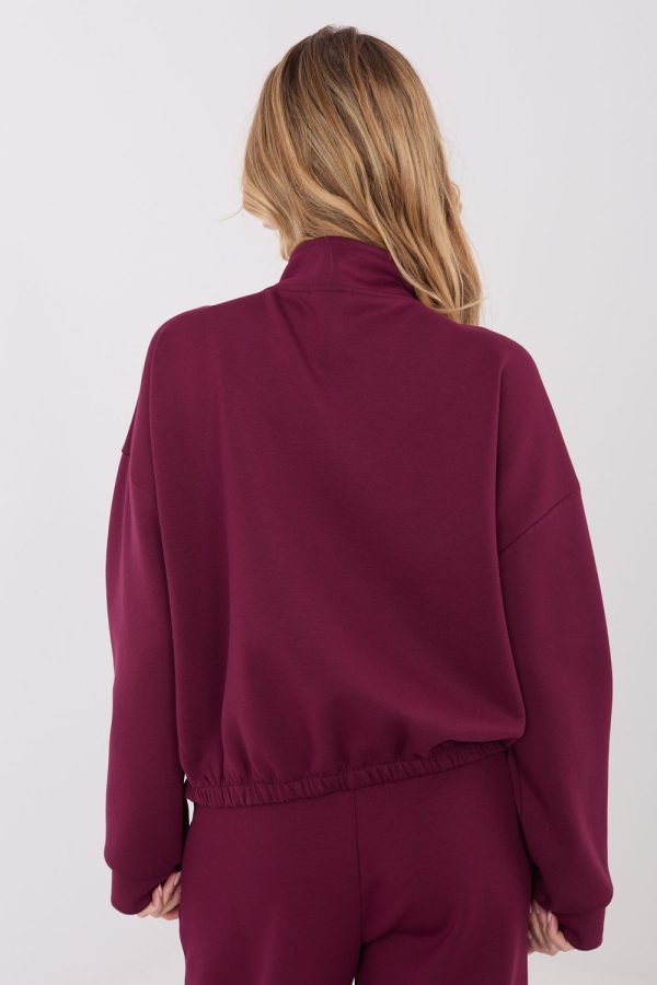 Red Sweatshirt in Sweatshirts For Women with Spandex, Polyester and Viscose