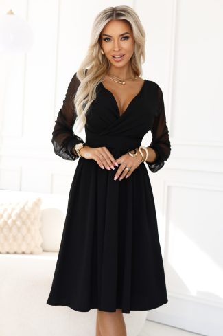 Black Evening Dress in Evening Dresses with Spandex and Polyester