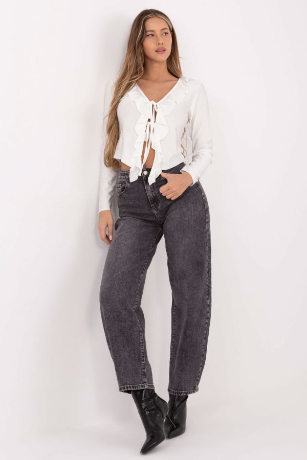 Beige Blouse in Women`s Blouses, Tunics with Polyester and Viscose