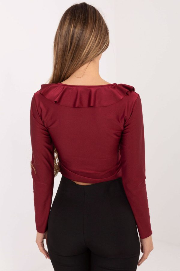 Red Blouse in Women`s Blouses, Tunics with Polyester and Viscose