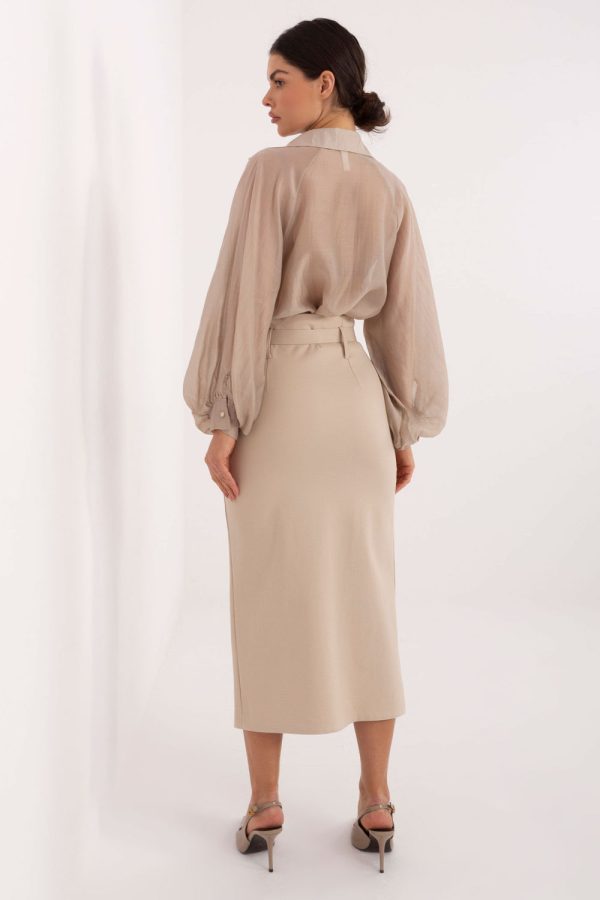 Beige Skirt in Skirts with Spandex, Nylon and Viscose