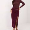 Red Skirt in Skirts with Spandex, Nylon and Viscose
