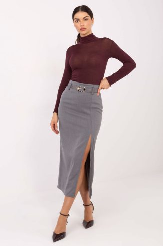 Grey Skirt in Skirts with Spandex, Polyester and Viscose
