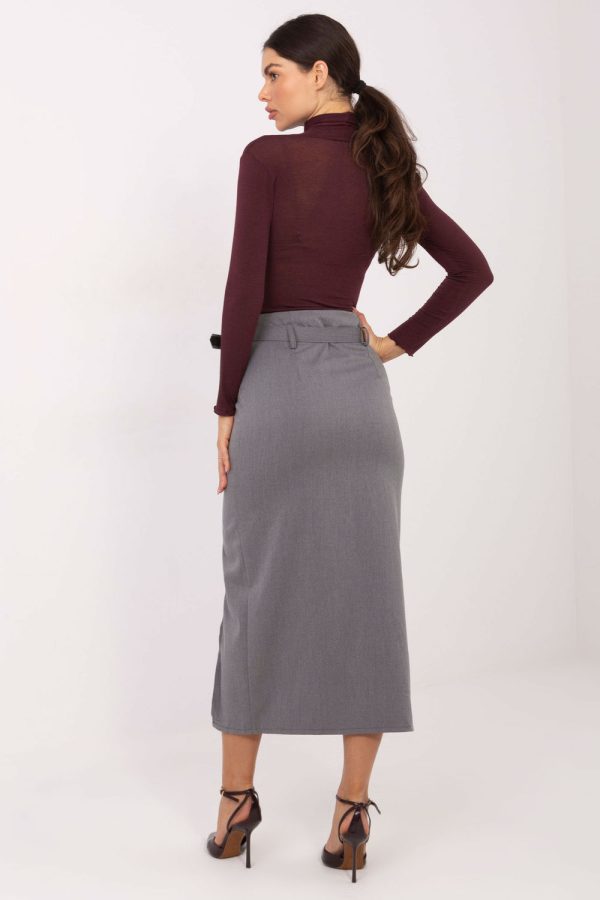 Grey Skirt in Skirts with Spandex, Polyester and Viscose