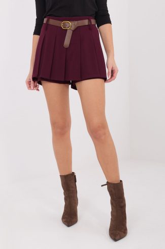 Red Skort in Pants, Trousers, Shorts with Spandex, Nylon and Viscose