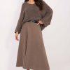 Beige Skirt in Skirts with Spandex and Polyester