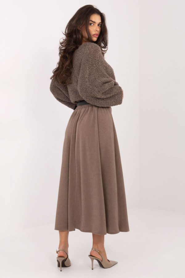 Beige Skirt in Skirts with Spandex and Polyester