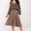 Beige Skirt in Skirts with Spandex and Polyester