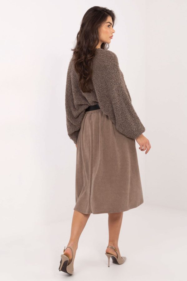 Beige Skirt in Skirts with Spandex and Polyester
