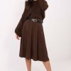 Brown Skirt in Skirts with Spandex and Polyester