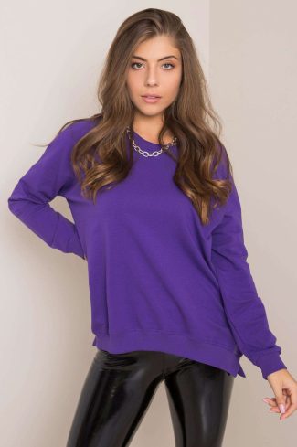 Violet Sweatshirt in Sweatshirts For Women with Cotton and Spandex