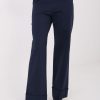 Navy Blue Women Trousers in Pants, Trousers, Shorts with Spandex, Nylon and Viscose