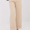 Beige Women Trousers in Pants, Trousers, Shorts with Spandex, Nylon and Viscose