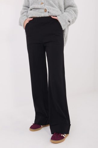 Black Women's Pants in Pants, Trousers, Shorts with Spandex, Nylon and Viscose