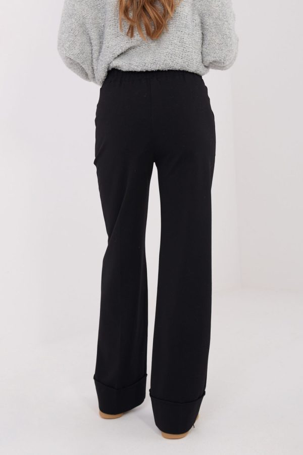 Black Women's Pants in Pants, Trousers, Shorts with Spandex, Nylon and Viscose