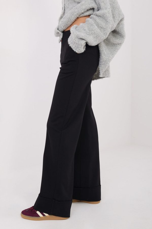 Black Women's Pants in Pants, Trousers, Shorts with Spandex, Nylon and Viscose