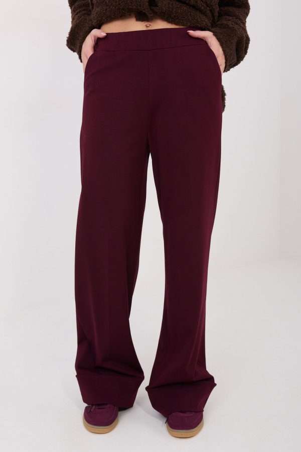 Red Women's Pants in Pants, Trousers, Shorts with Spandex, Nylon and Viscose
