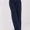 Navy Blue Women Trousers in Pants, Trousers, Shorts with Spandex, Nylon and Viscose