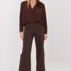 Brown Women Trousers in Pants, Trousers, Shorts with Spandex, Nylon and Viscose