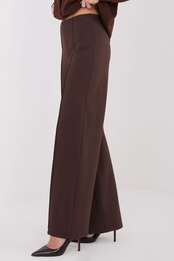 Brown Women Trousers in Pants, Trousers, Shorts with Spandex, Nylon and Viscose