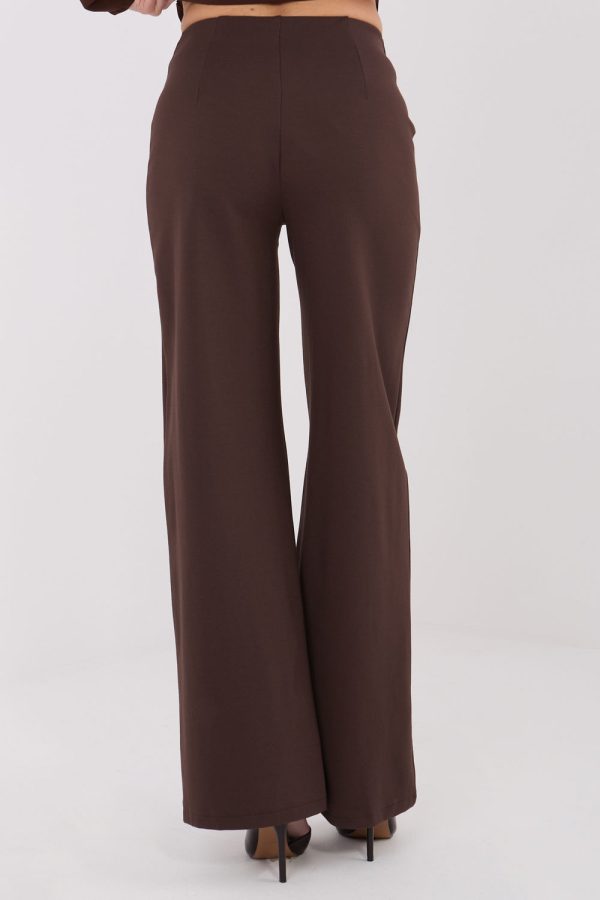 Brown Women Trousers in Pants, Trousers, Shorts with Spandex, Nylon and Viscose