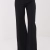 Black Women Trousers in Pants, Trousers, Shorts with Spandex, Nylon and Viscose