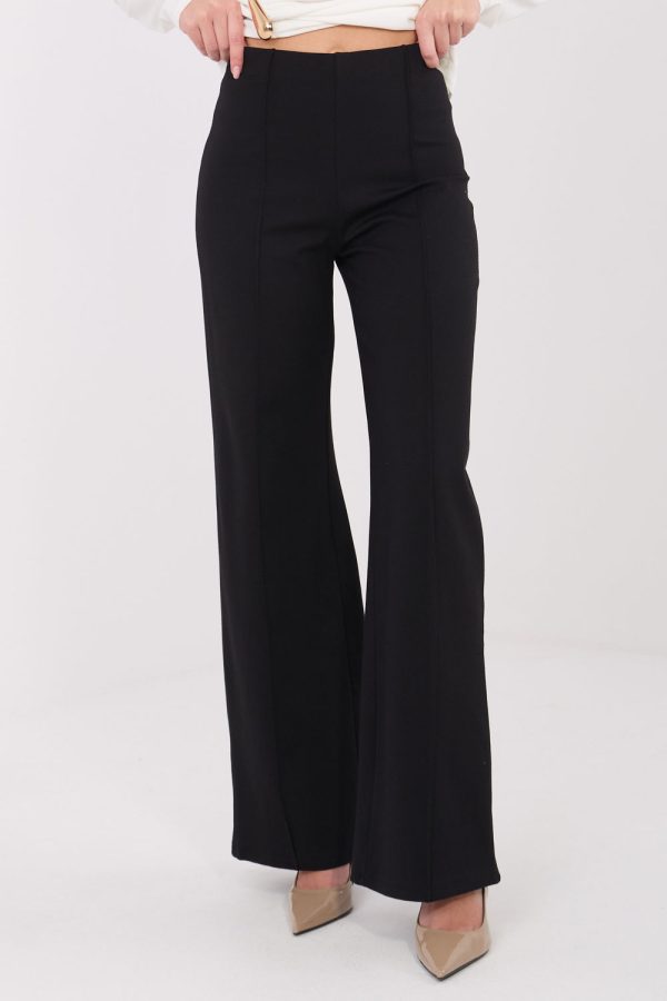 Black Women Trousers in Pants, Trousers, Shorts with Spandex, Nylon and Viscose