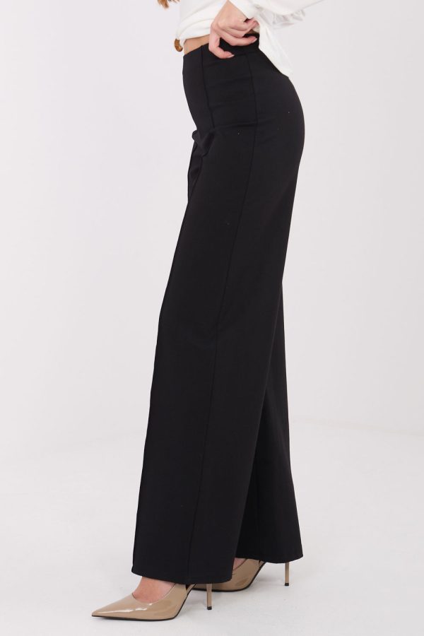 Black Women Trousers in Pants, Trousers, Shorts with Spandex, Nylon and Viscose