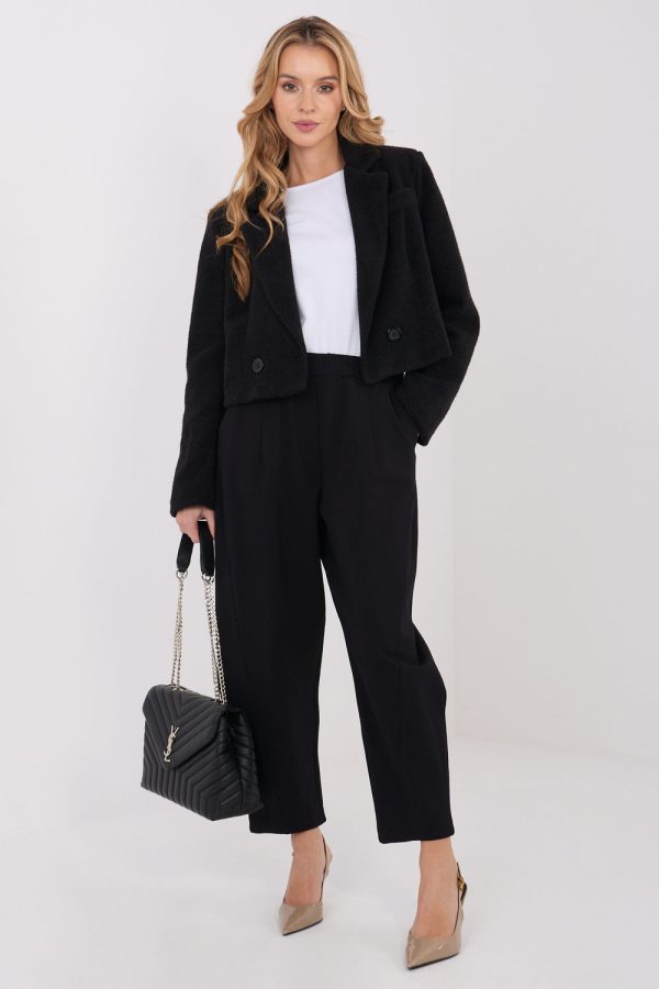 Black Women's Pants in Pants, Trousers, Shorts with Spandex, Nylon and Viscose