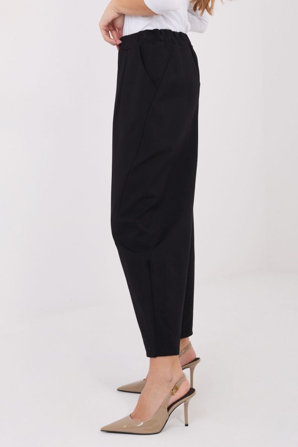 Black Women's Pants in Pants, Trousers, Shorts with Spandex, Nylon and Viscose