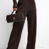 Brown Tracksuit Trousers in Pants, Trousers, Shorts with Spandex and Viscose