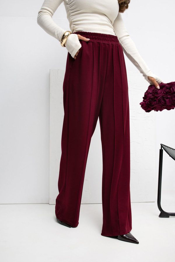 Red Tracksuit Trousers in Pants, Trousers, Shorts with Spandex and Viscose