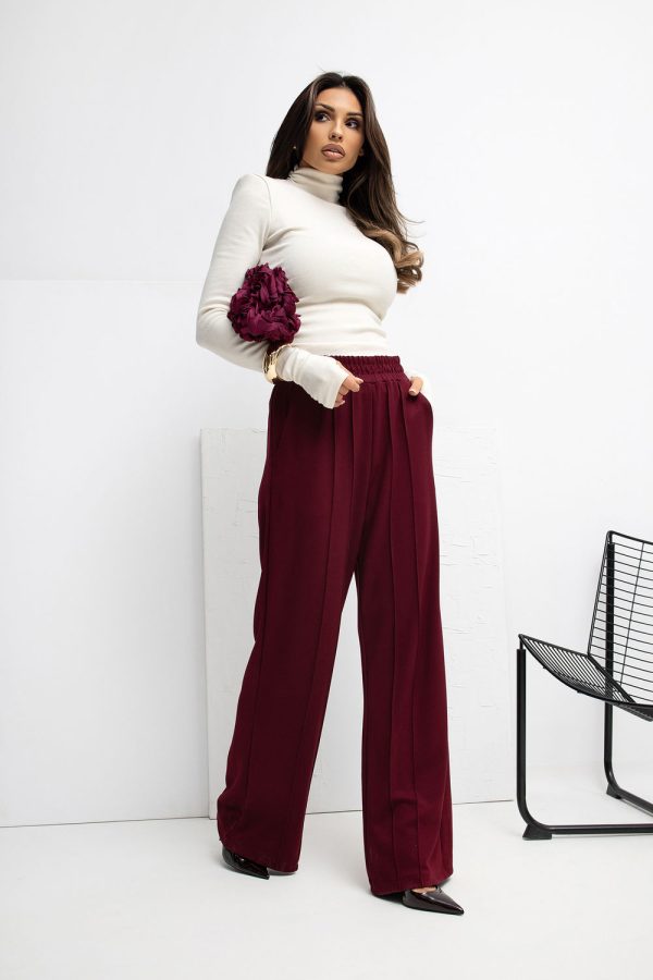 Red Tracksuit Trousers in Pants, Trousers, Shorts with Spandex and Viscose