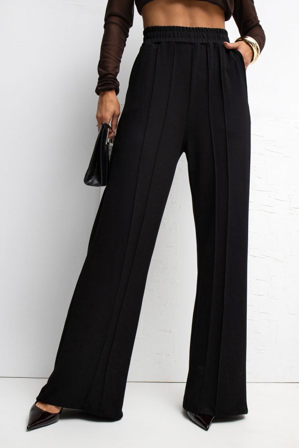 Black Tracksuit Trousers in Pants, Trousers, Shorts with Spandex and Viscose