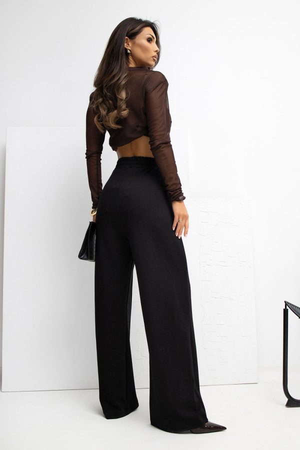 Black Tracksuit Trousers in Pants, Trousers, Shorts with Spandex and Viscose