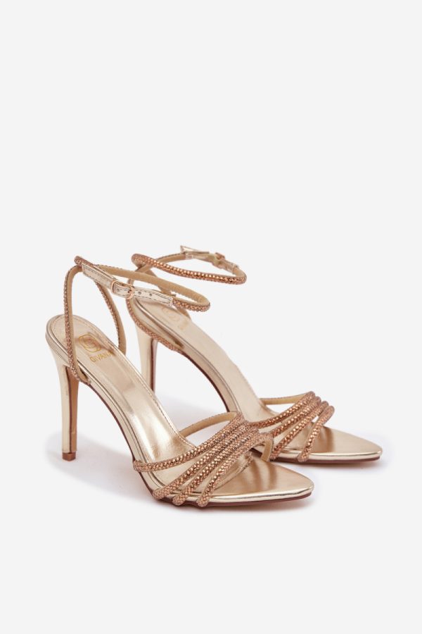 yellow Heel sandals model 222256 Step in style