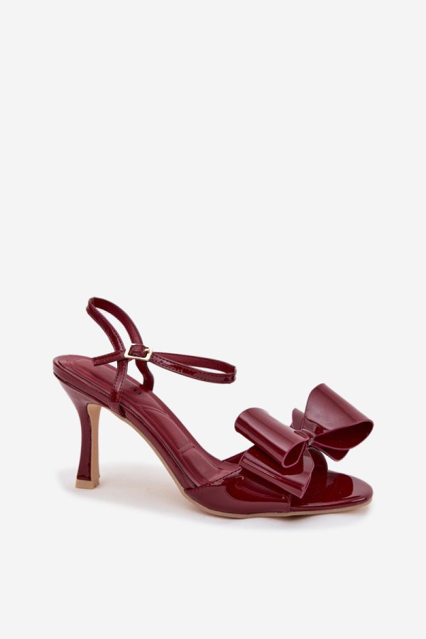 Red Heel Sandals in Sandals & Flip-Flops For Women with Fabric, Footbed and Heel Height