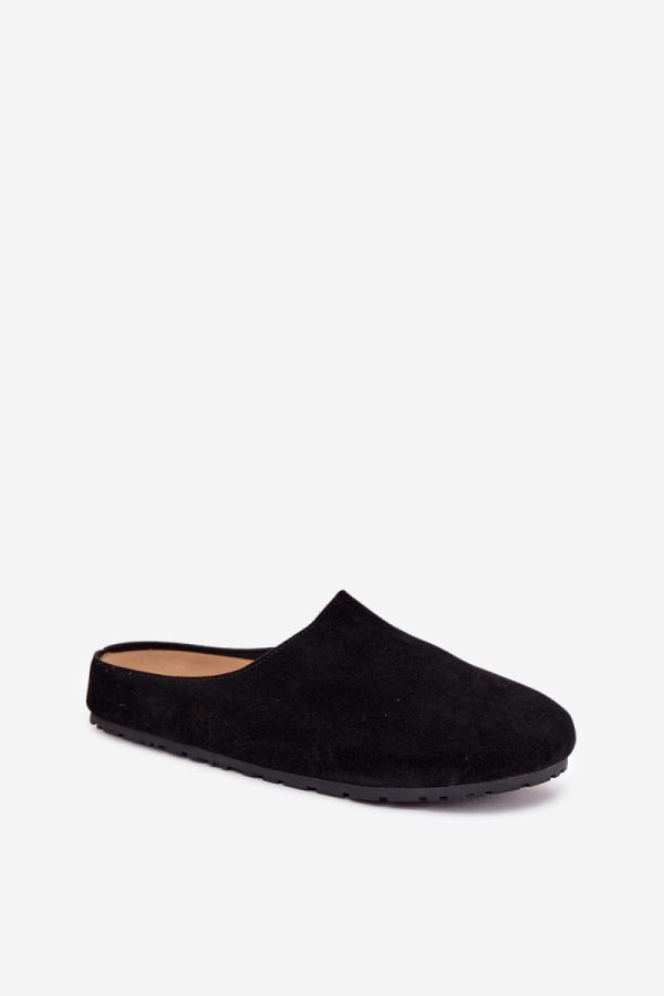 Black Slippers in Slippers For Women with Fabric, Footbed and Sole Height