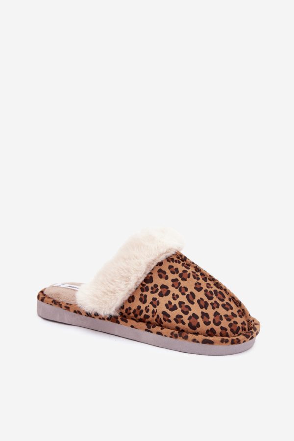 Brown Slippers in Slippers For Women with Fabric, Warmers, Footbed and Sole Height