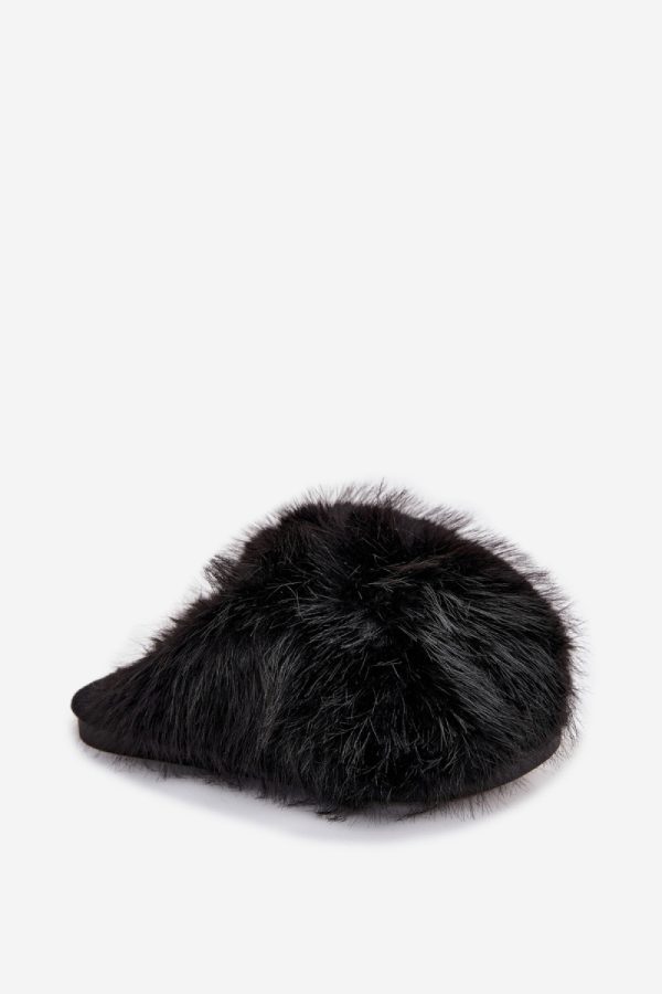 Black Slippers in Slippers For Women with Fabric, Warmers, Footbed and Sole Height