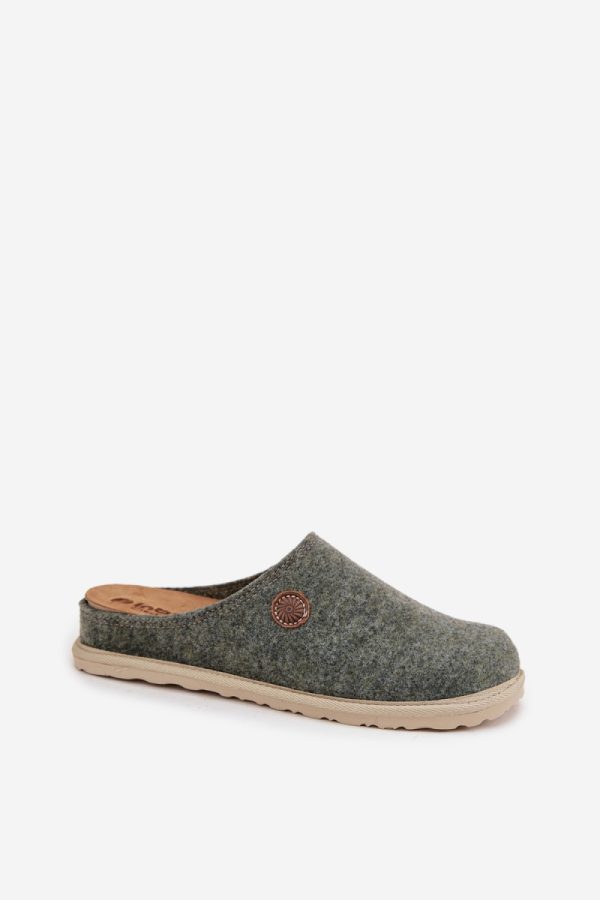 Green Slippers in Slippers For Women with Fabric, Footbed and Sole Height
