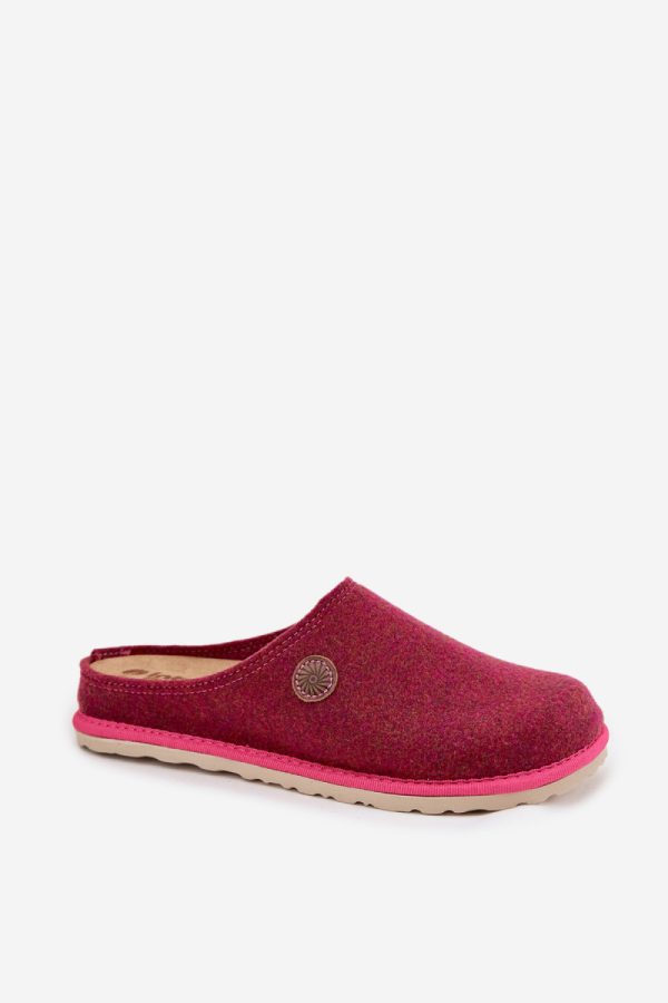 Pink Slippers in Slippers For Women with Fabric, Footbed and Sole Height
