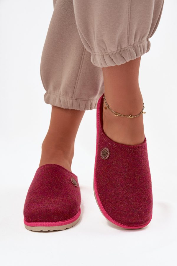 Pink Slippers in Slippers For Women with Fabric, Footbed and Sole Height